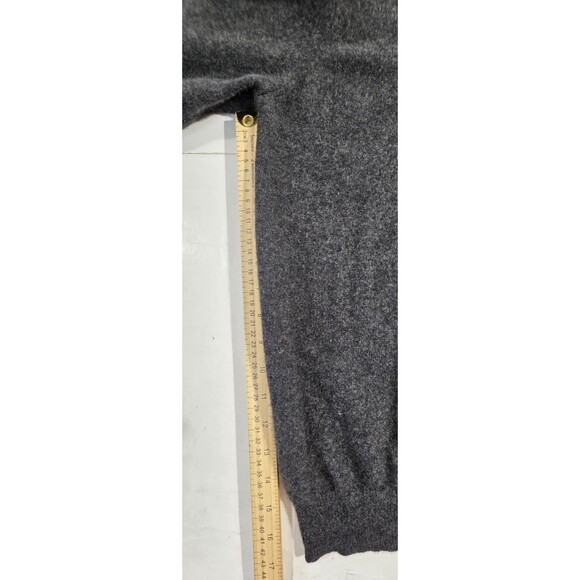 Club Room Luxury 100% CASHMERE V Neck Sweater Charcoal Gray Men's Size XL - Picture 11 of 15